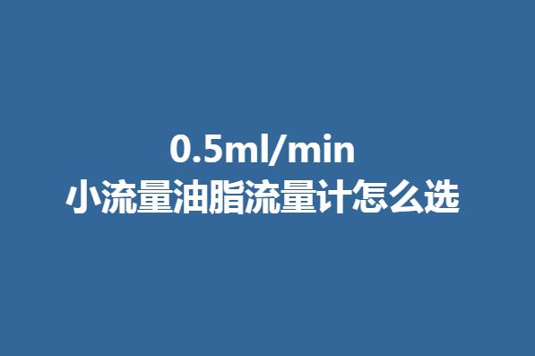 0.5ml/min小流量油脂流量計(jì)怎么選